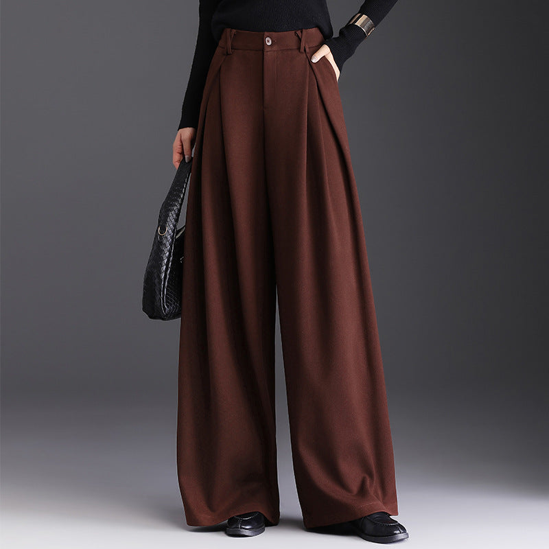 Image of Amber | Women's High-Waisted Pleated Wide Leg Pants