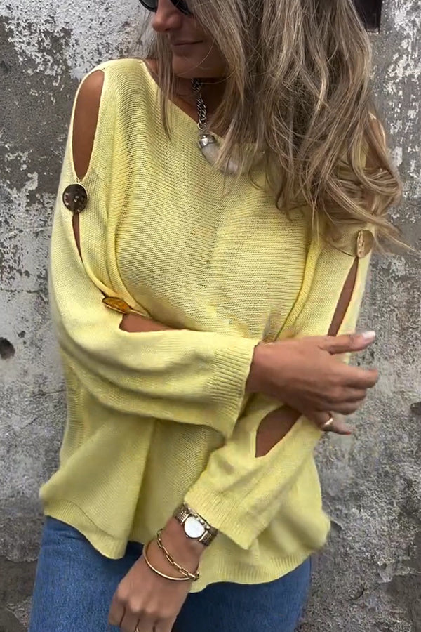Image of Amy | Women's Oversized Cut Out Sleeve Sweater