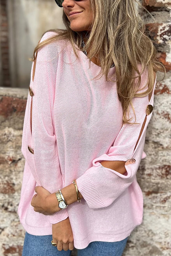 Image of Amy | Women's Oversized Cut Out Sleeve Sweater