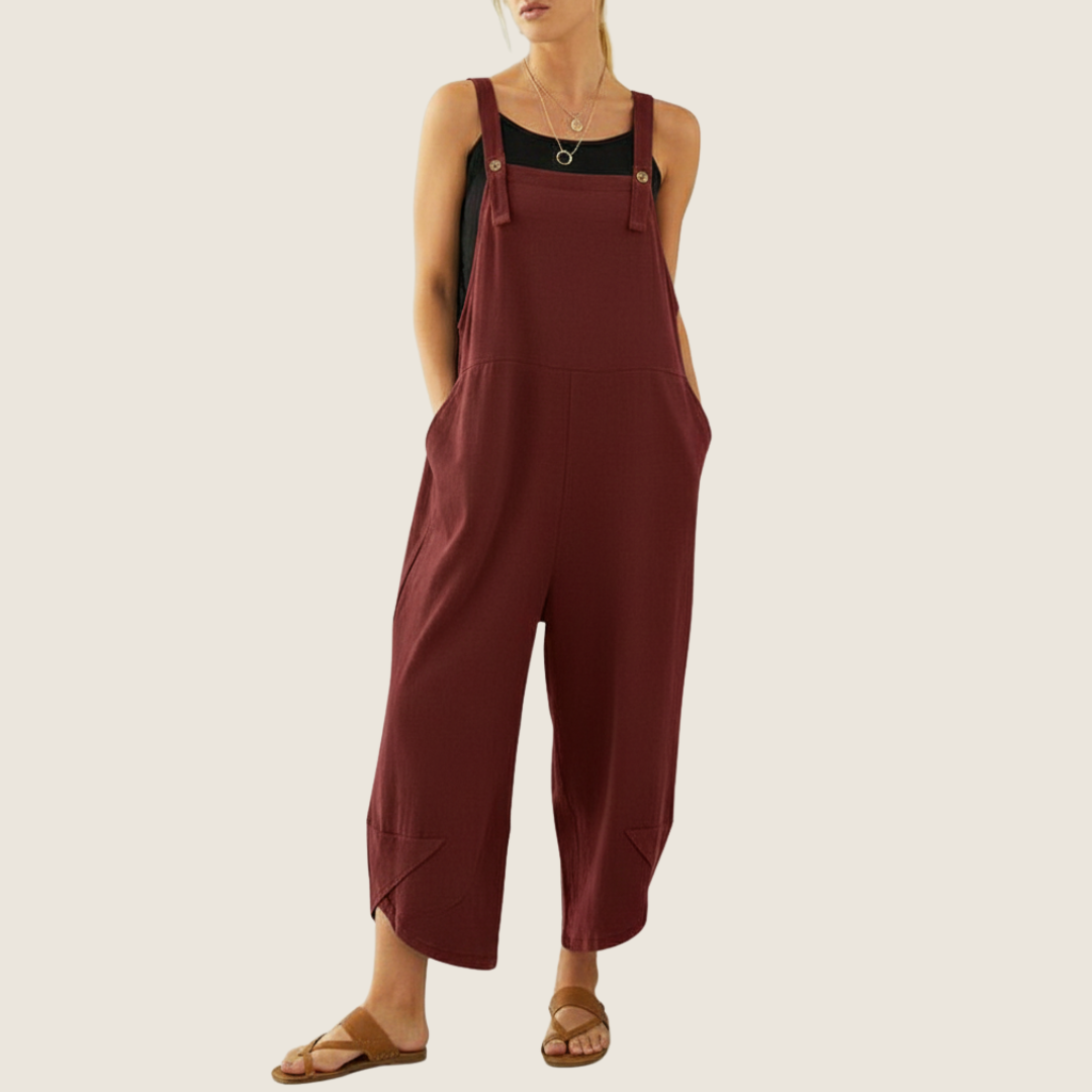 Image of Angie | Women's Wide Leg Casual Overalls