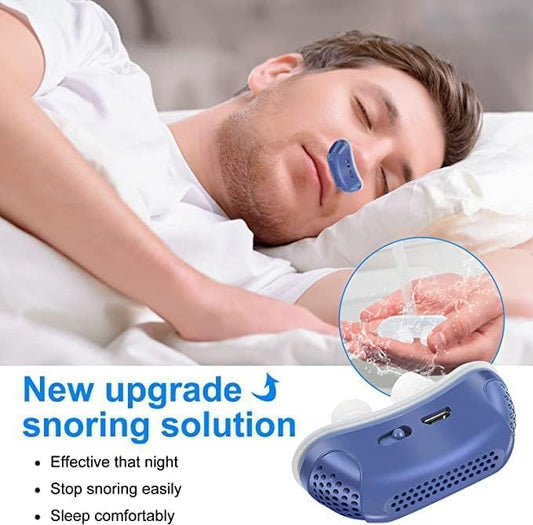 Anti-Snoring Nasal Device with Airflow | Compact Breathing Aid without Mask | USB Rechargeable | MicroBreath