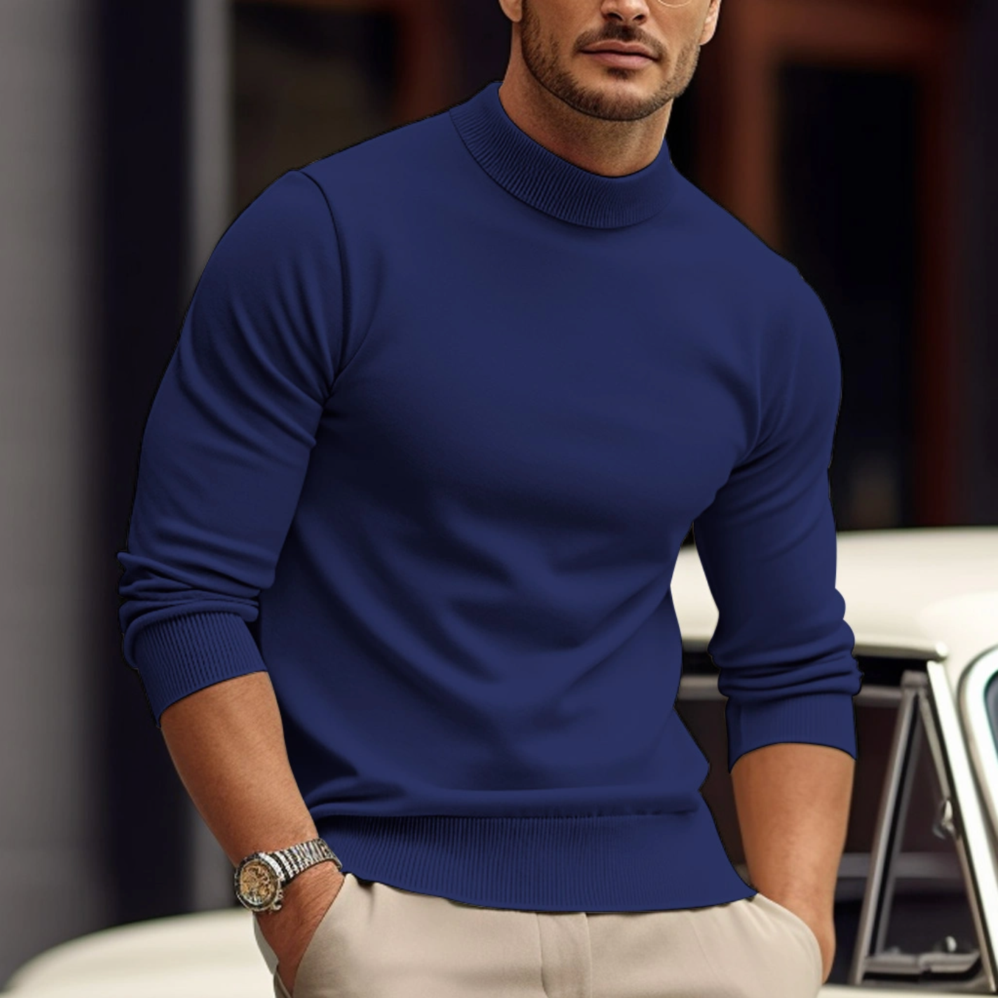 Image of Arlo | Men's Fitted Turtleneck Sweater