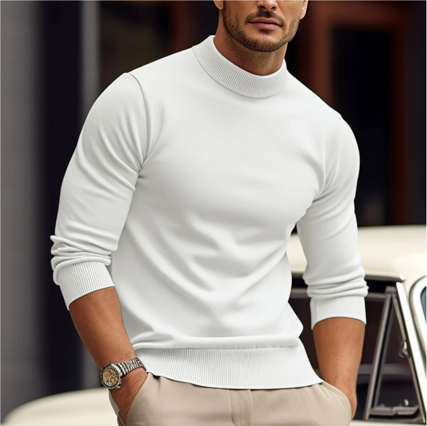 Image of Arlo | Men's Fitted Turtleneck Sweater