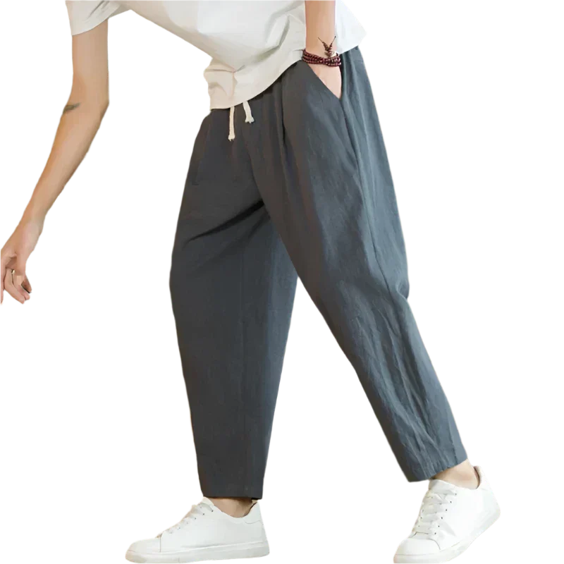 Image of Arthur | Men's Loose Fit Drawstring Cropped Pants