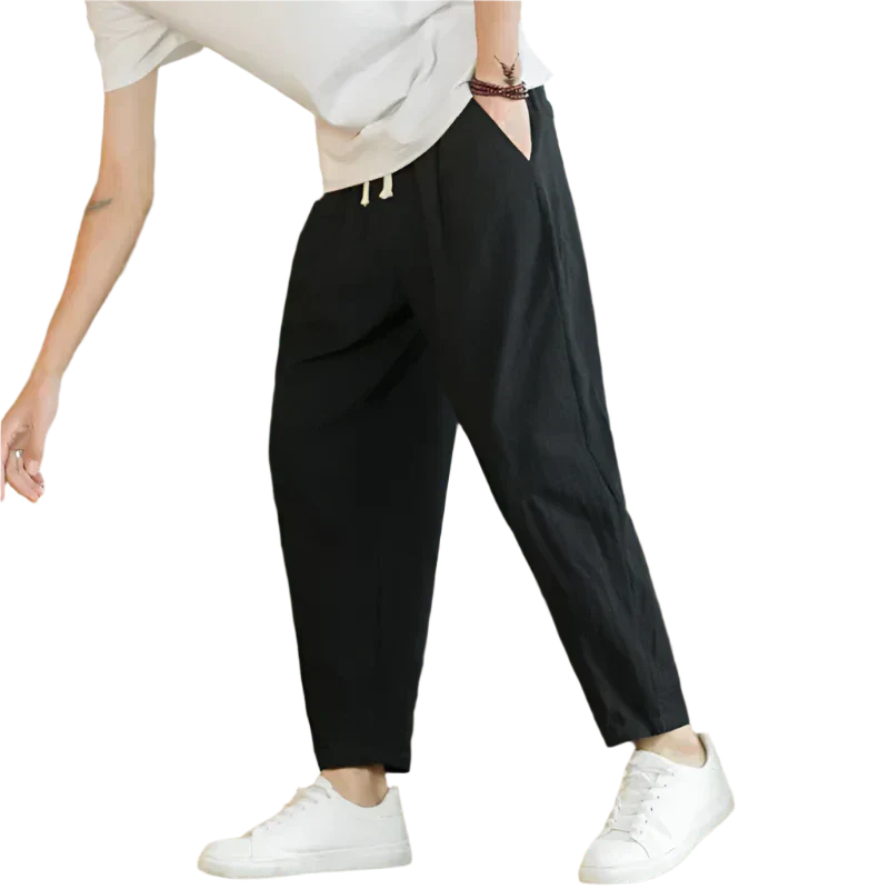 Image of Arthur | Men's Loose Fit Drawstring Cropped Pants