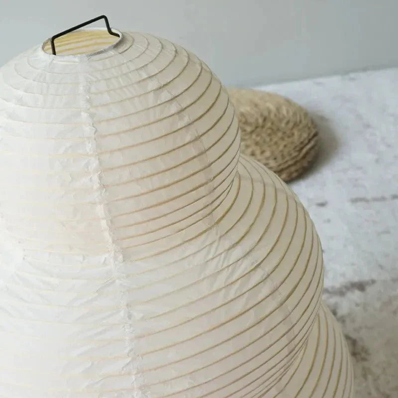 Artistic Wabi-Sabi Rice Paper Floor Lamp with Adjustable Stand
