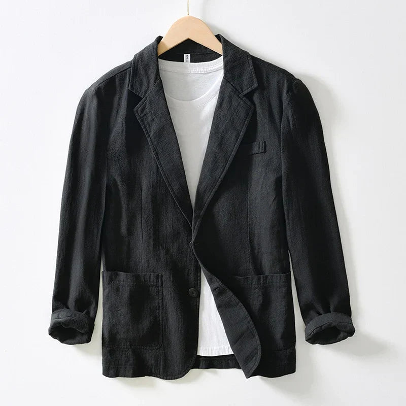 Image of Asher | Men's Notch Lapel Single-Breasted Casual Blazer