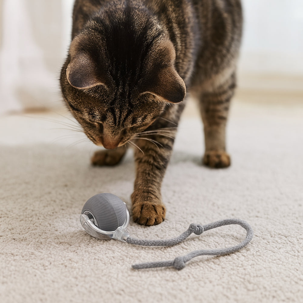 Automatic Chase Ball Cat Toy — Motorized Rolling Sphere with Unpredictable Movement
