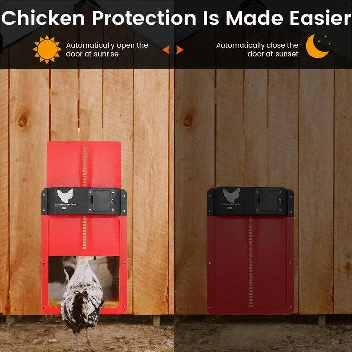 Automatic Chicken Coop Door with Light Sensor - Safe Housing