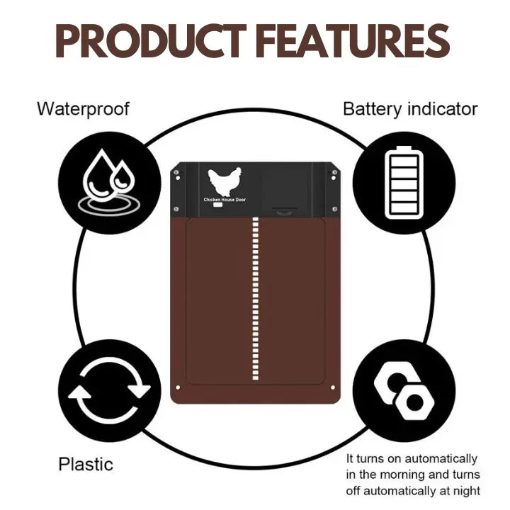 Automatic Chicken Coop Door with Light Sensor – Weatherproof & Safe