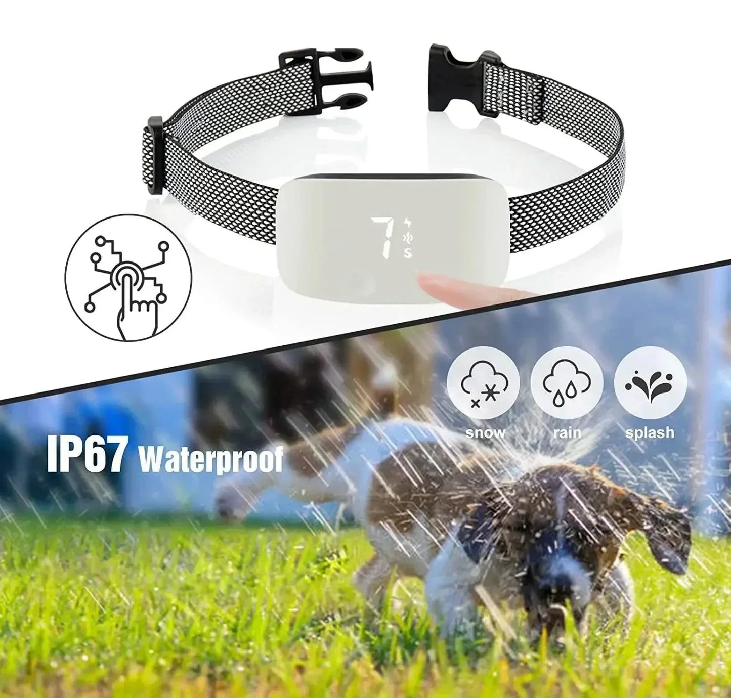 Automatic No-Bark Dog Collar - Rechargeable Waterproof Collar