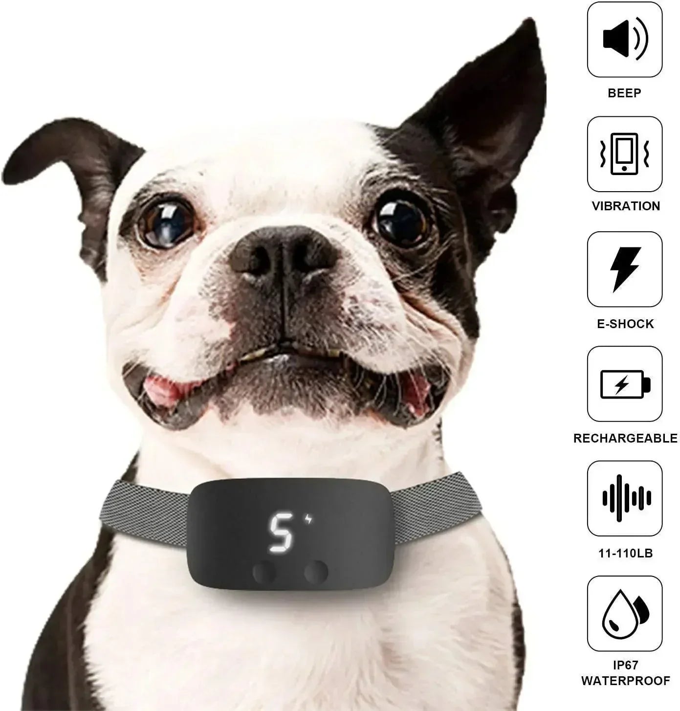 Automatic No-Bark Dog Collar - Rechargeable Waterproof Collar