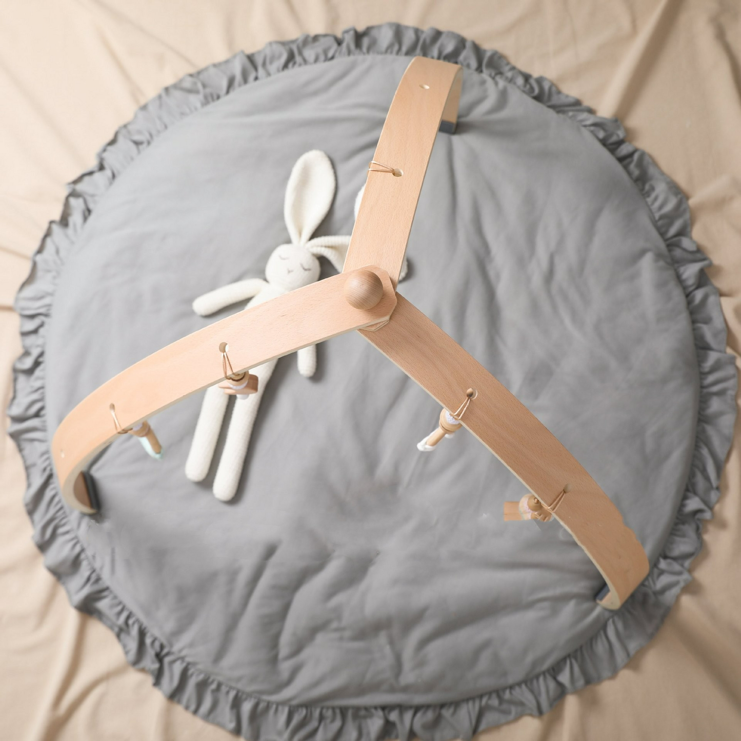Baby Activity Arch in Wood with Hanging Toys