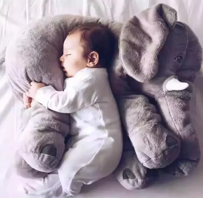 Baby's Soft Elephant Cuddle Buddy Plush Pillow