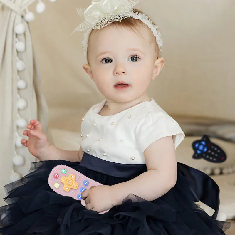 Baby Silicone Remote Control Teether for Soothing Gums