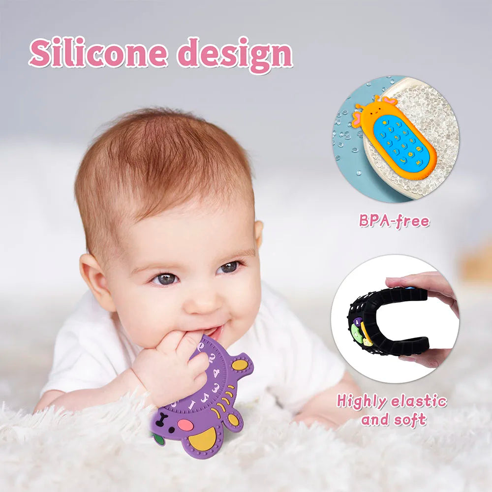 Baby Silicone Remote Control Teether for Soothing Gums