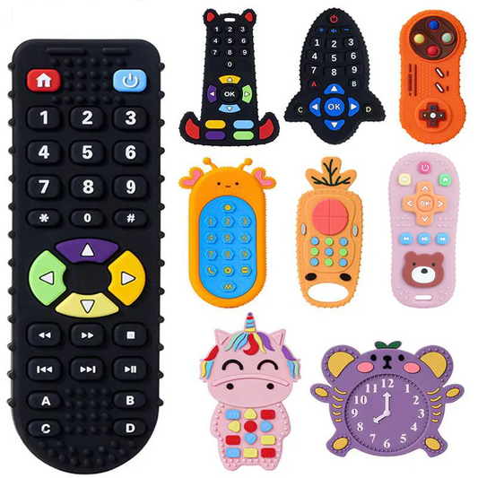 Baby Silicone Remote Control Teether for Soothing Gums