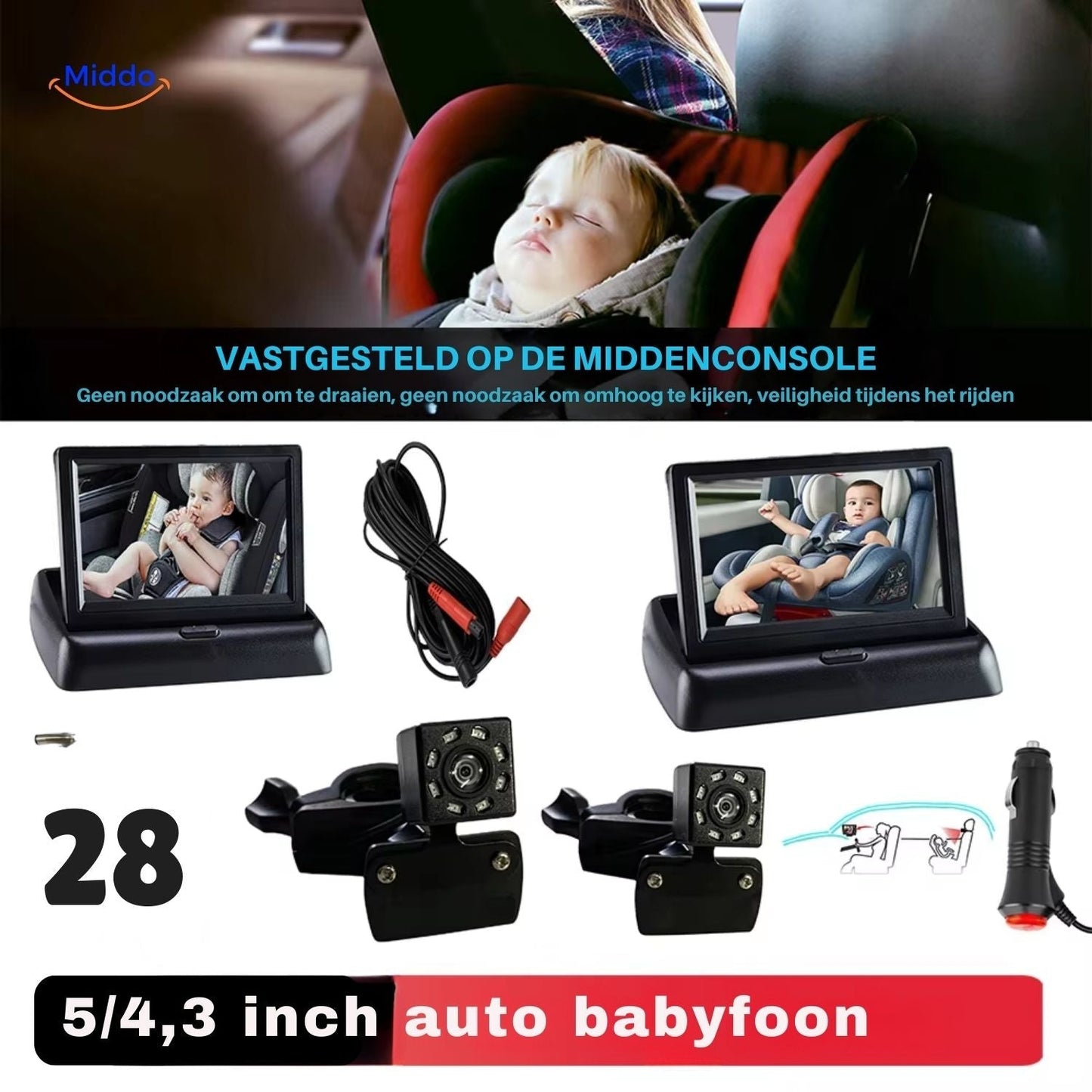 BabyGuard™ Car Camera | Safe and Clear View of Your Baby While Driving