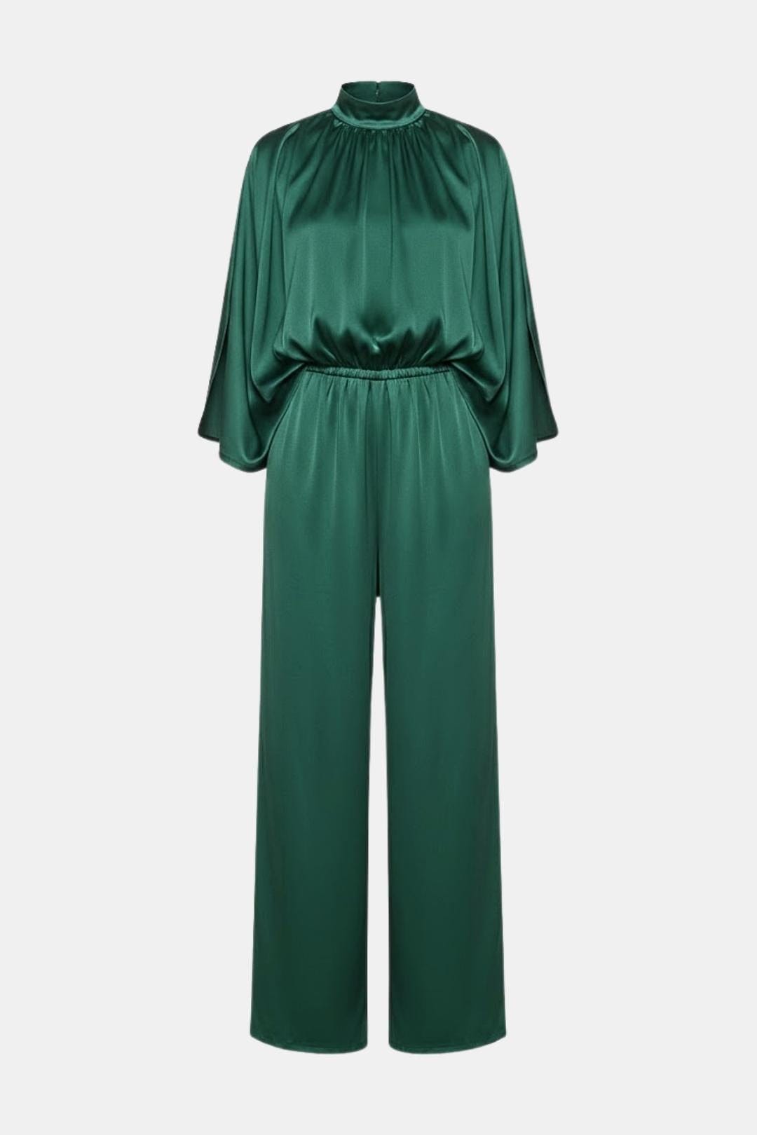Image of Bailey | Women's Cape Sleeve High Neck Jumpsuit