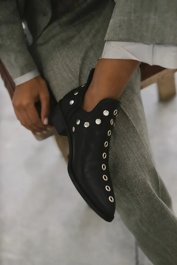 Image of Bailey | Women's Studded Pointed Ankle Boots