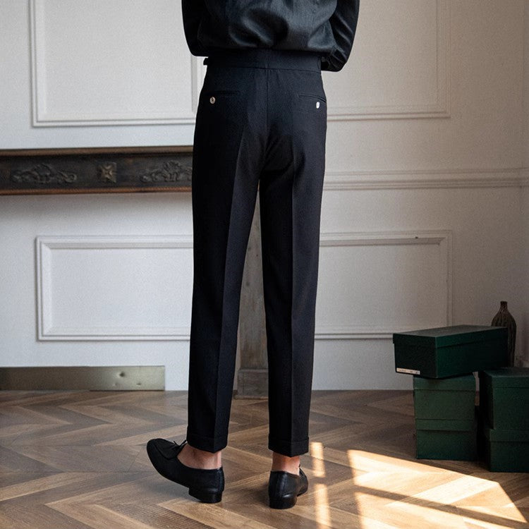 Image of Barney | Men's Pleated Cuffed Dress Pants