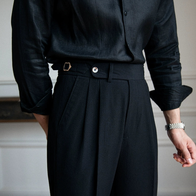 Image of Barney | Men's Pleated Cuffed Dress Pants