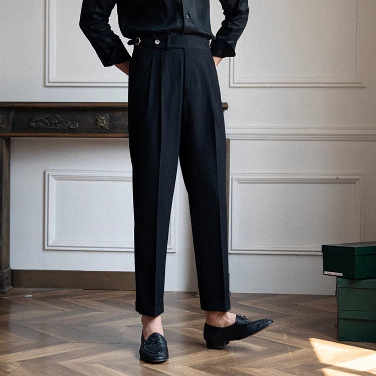 Image of Barney | Men's Pleated Cuffed Dress Pants