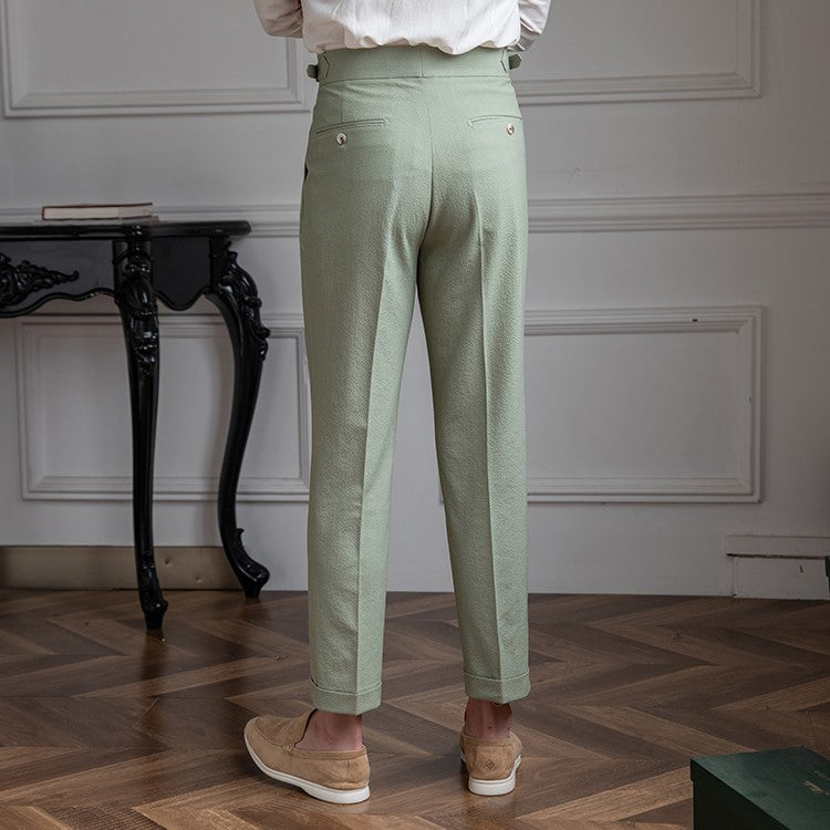 Image of Barney | Men's Pleated Cuffed Dress Pants