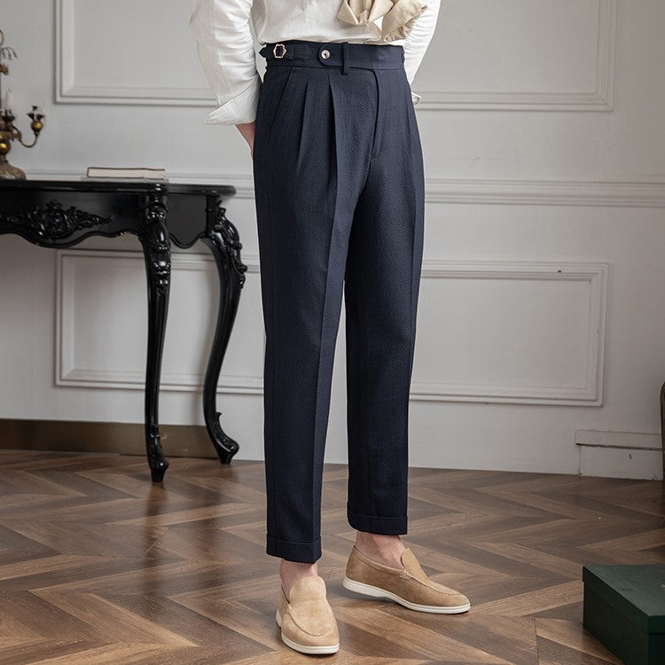Image of Barney | Men's Pleated Cuffed Dress Pants