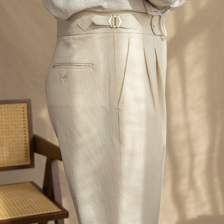 Image of Barney | Men's Pleated Cuffed Dress Pants