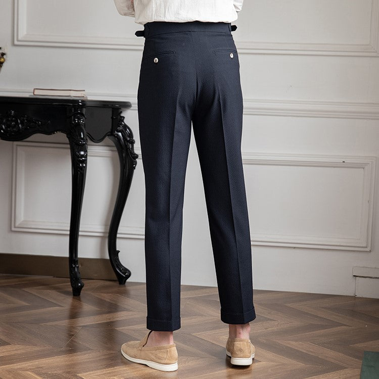 Image of Barney | Men's Pleated Cuffed Dress Pants