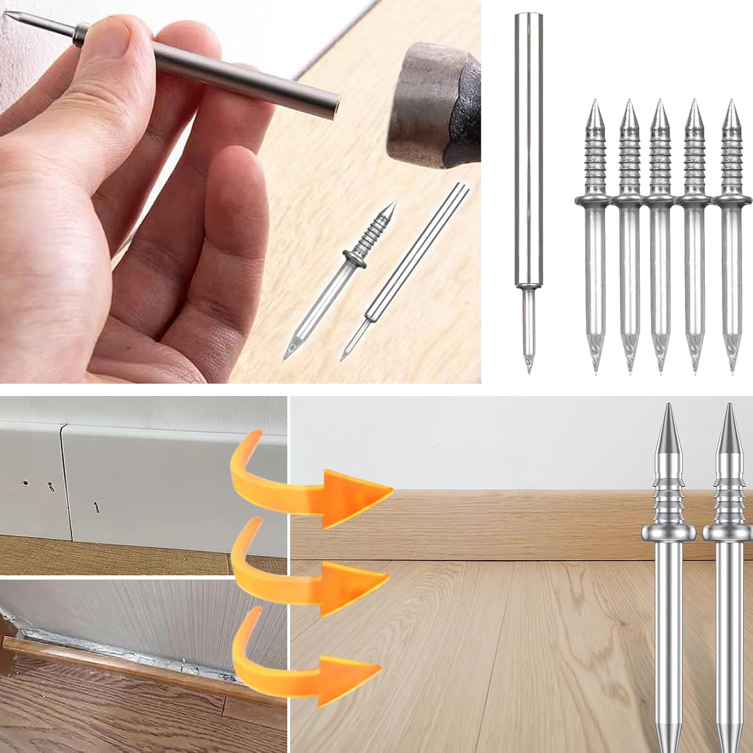 Baseboards | Baseboard Nail Set | Double Head System Installation | BaseFix Pro