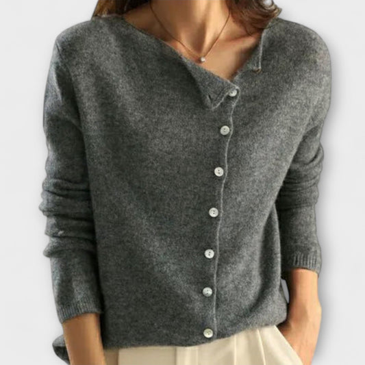 Basic Long-Sleeve Button-Down Cardigan
