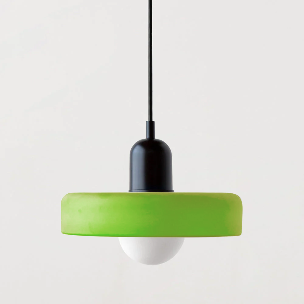 Bauhaus Hanging Lamp Made of Colored Glass – Modern Lamp for Living Room and Chandelier with Adjustable Length