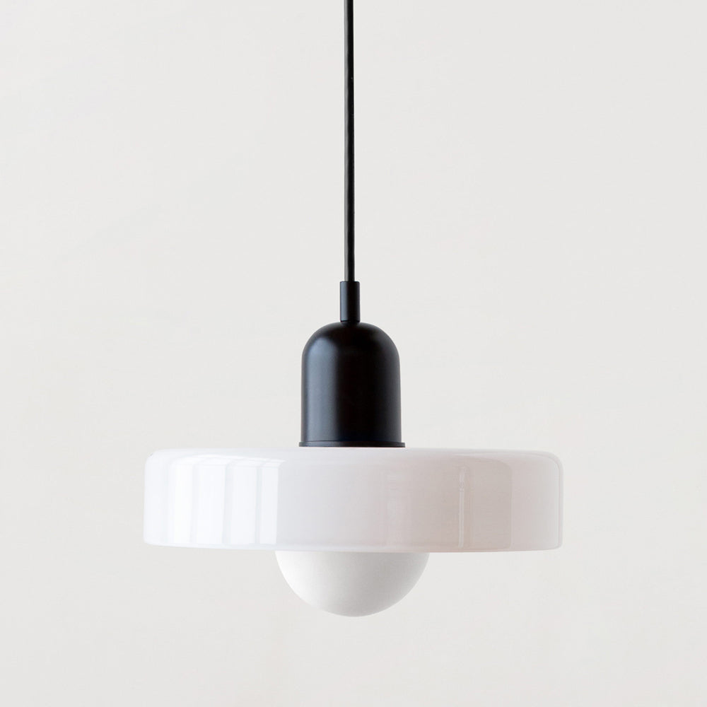 Bauhaus Hanging Lamp Made of Colored Glass – Modern Lamp for Living Room and Chandelier with Adjustable Length