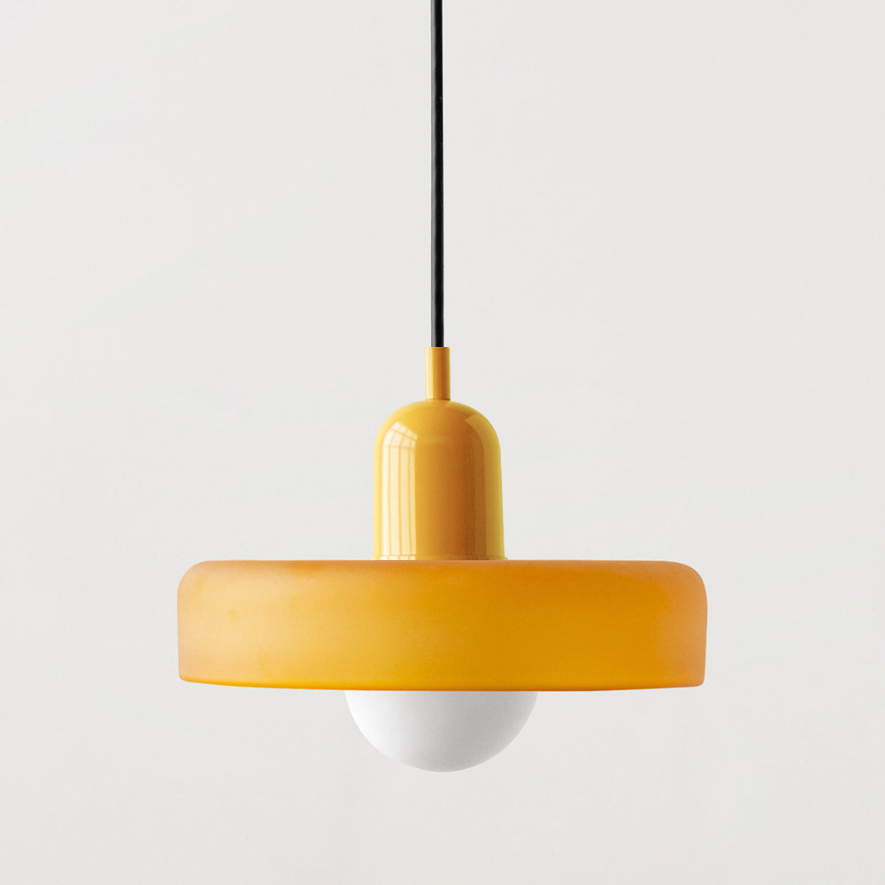 Bauhaus Hanging Lamp Made of Colored Glass – Modern Lamp for Living Room and Chandelier with Adjustable Length