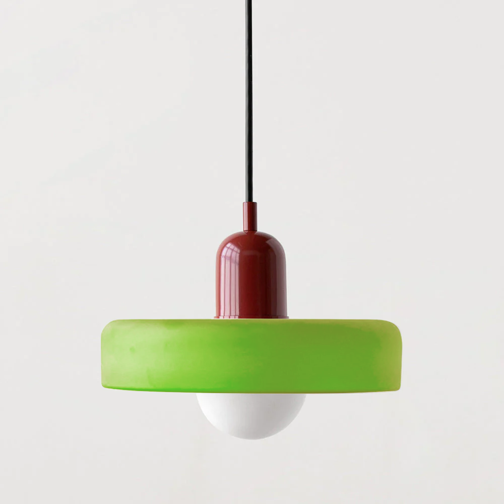 Bauhaus Hanging Lamp Made of Colored Glass – Modern Lamp for Living Room and Chandelier with Adjustable Length