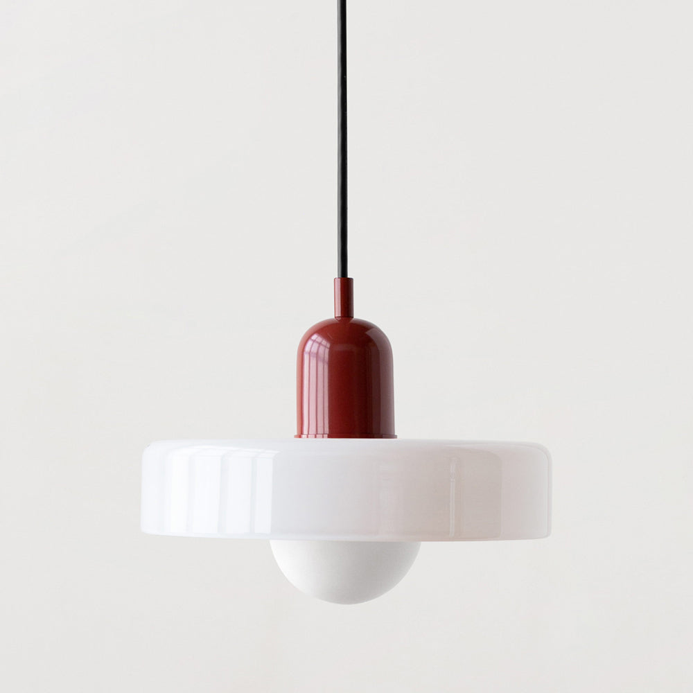 Bauhaus Hanging Lamp Made of Colored Glass – Modern Lamp for Living Room and Chandelier with Adjustable Length