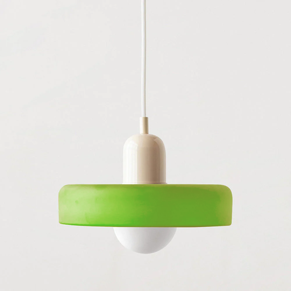 Bauhaus Hanging Lamp Made of Colored Glass – Modern Lamp for Living Room and Chandelier with Adjustable Length