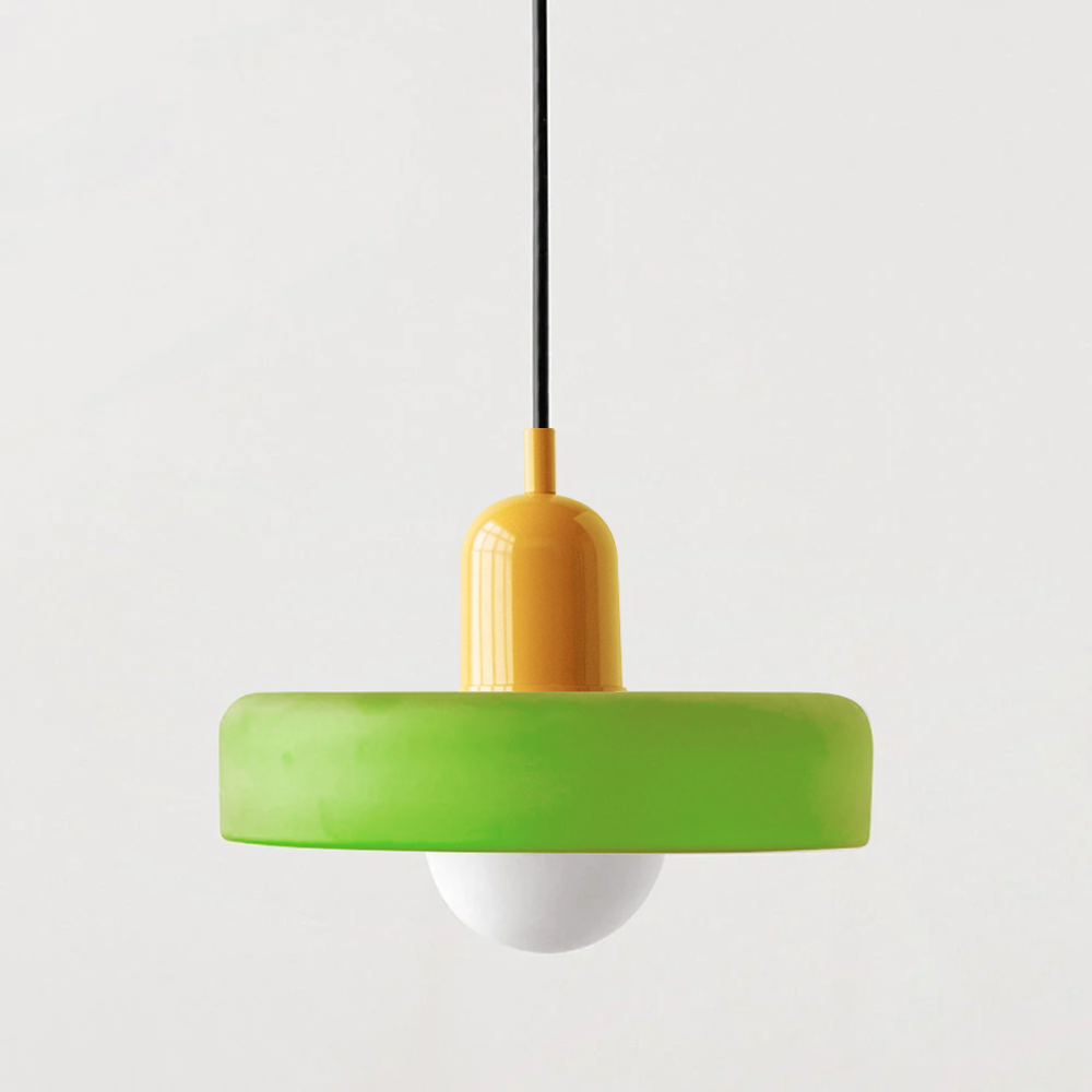 Bauhaus Hanging Lamp Made of Colored Glass – Modern Lamp for Living Room and Chandelier with Adjustable Length