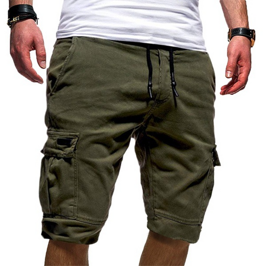 Image of Beau | Men's Cargo Knee Length Drawstring Shorts