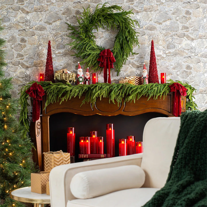 Bendable Evergreen Pine Garland with Dense Realistic Needles