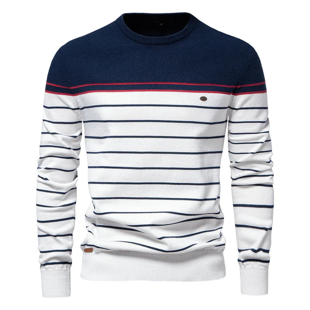 Image of Benjamin | Men's Striped Slim Fit Sweater