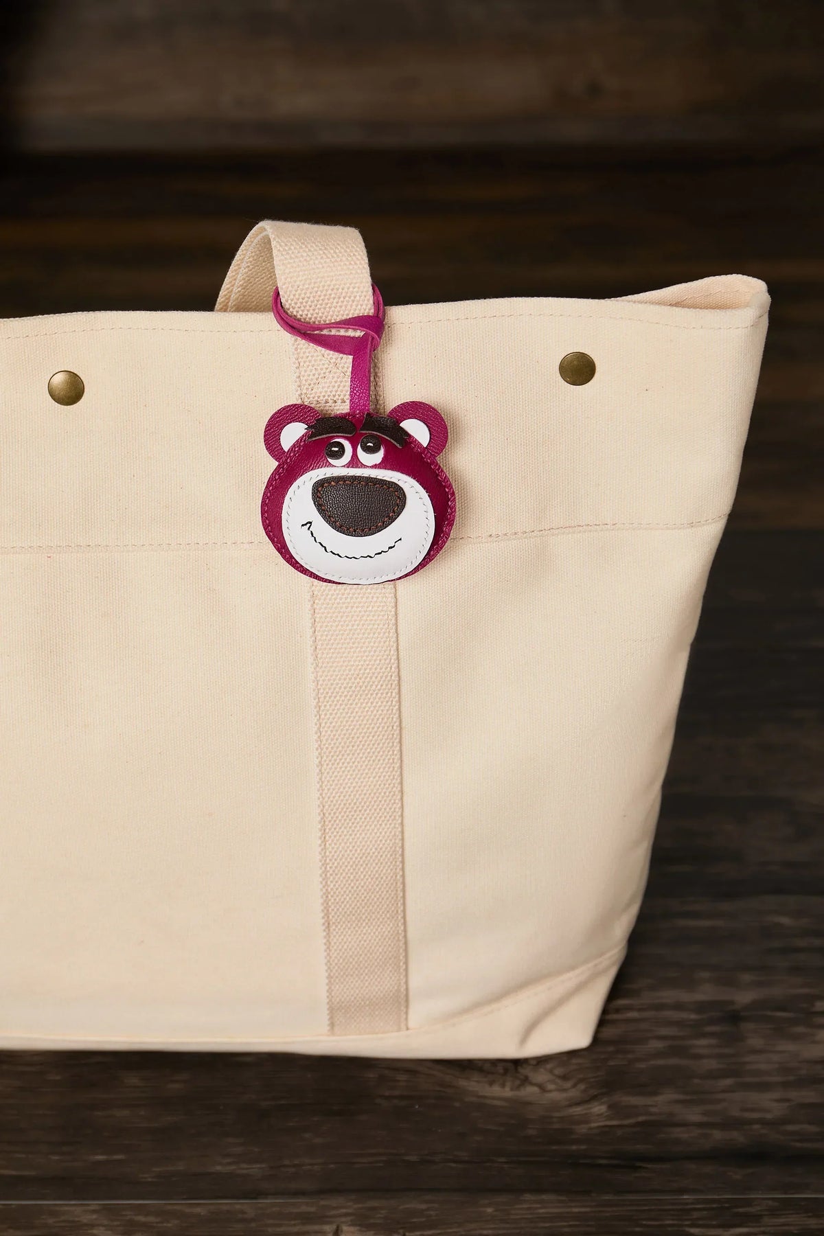 Black Leather No-Face Bag Charm and Keychain