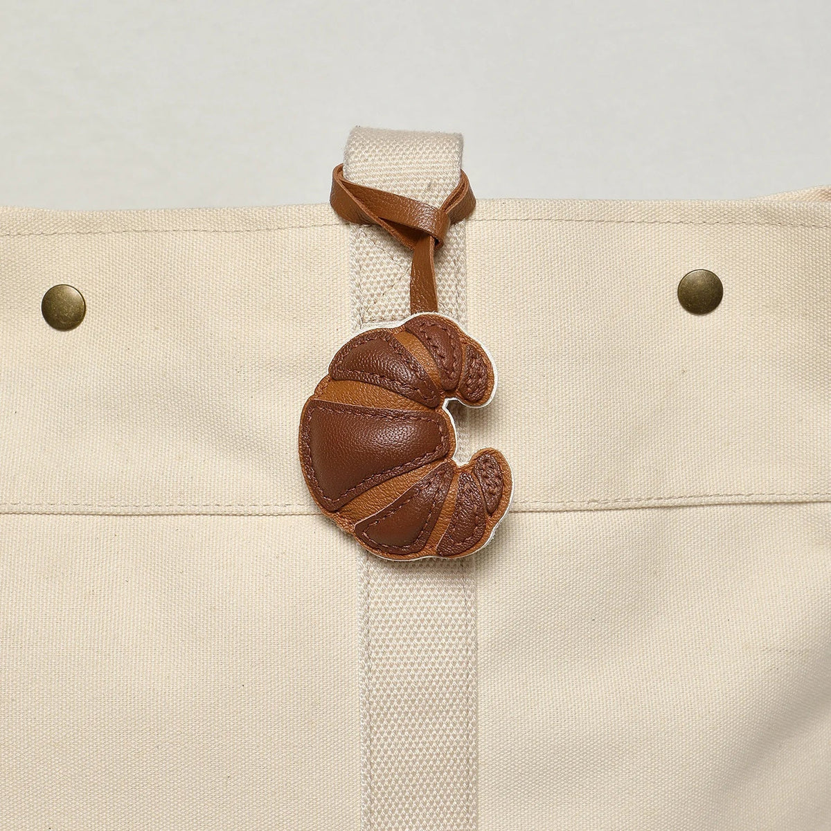 Black Leather No-Face Bag Charm and Keychain
