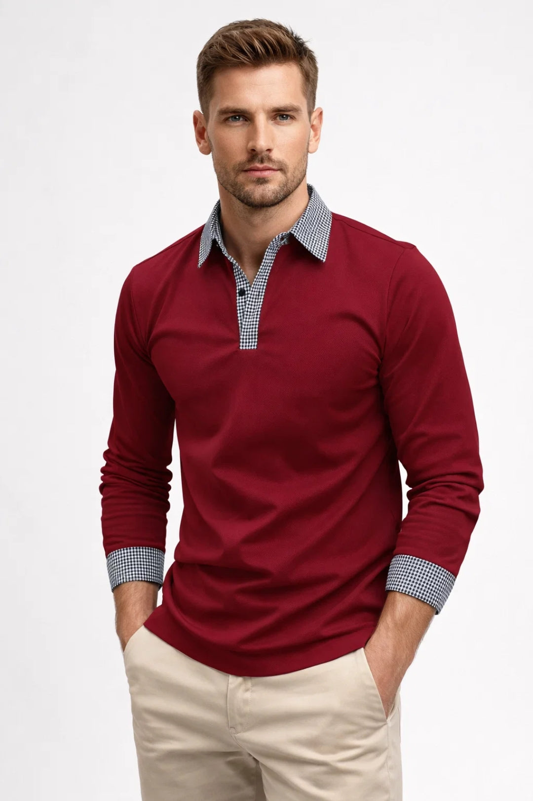 Image of Bobby | Men's Long Sleeve Polo Shirt