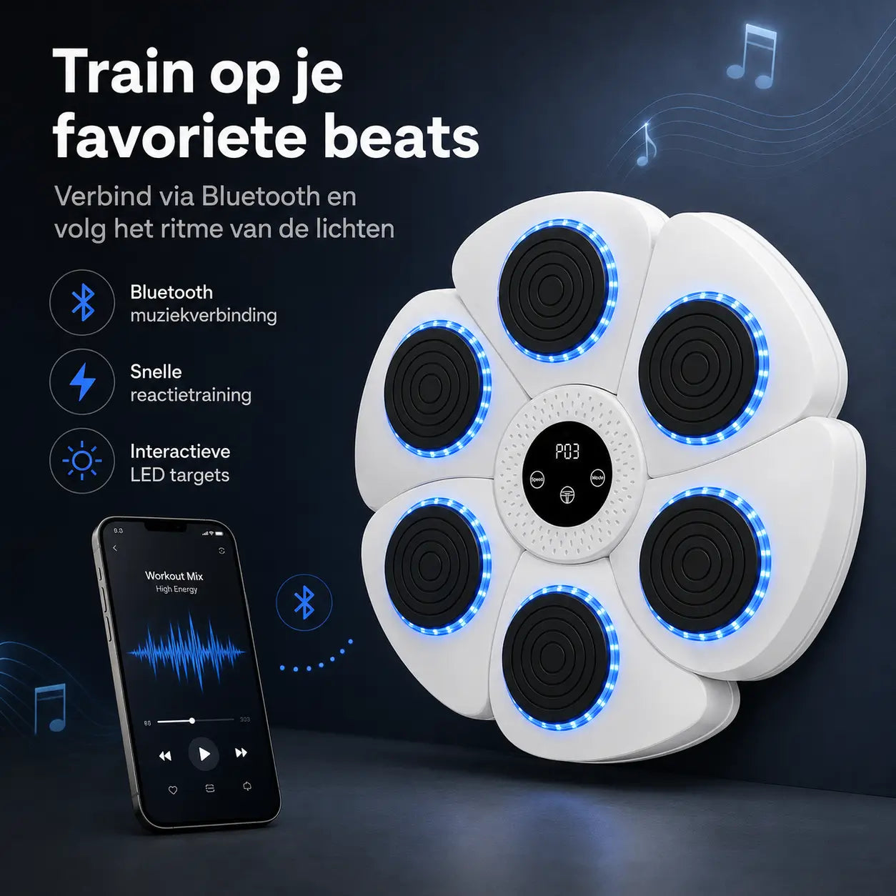 BoxPro™ Smart Music Boxing Machine – Interactive Boxing for Home