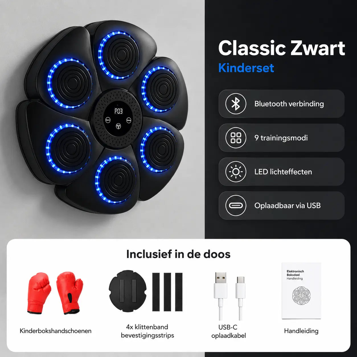 BoxPro™ Smart Music Boxing Machine – Interactive Boxing for Home