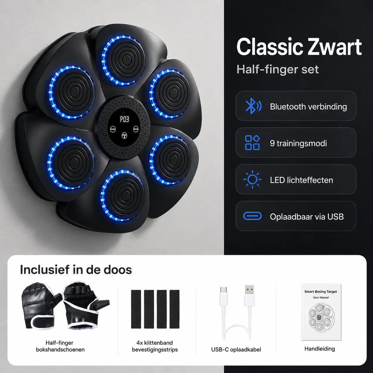 BoxPro™ Smart Music Boxing Machine – Interactive Boxing for Home