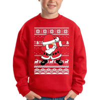Boys' Christmas Sweater - Warm Kids' Sweatshirt with Cheerful Santa Motif